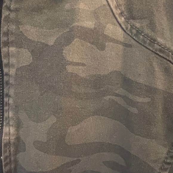 Sanctuary Green Camo Bomber Jacket Military Zipper Pockets Women's M - Picture 5 of 5